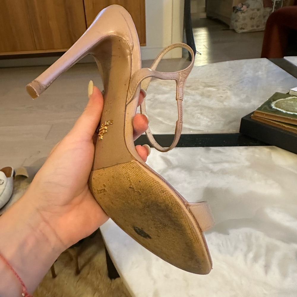 Prada ankle strap sandal heels Nude - Picture 5 of 11